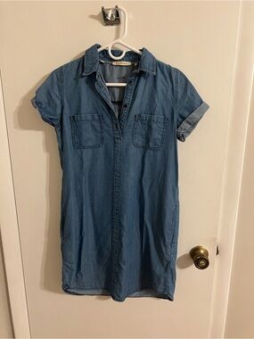 Barbour Denim Shift Dress in Blue
